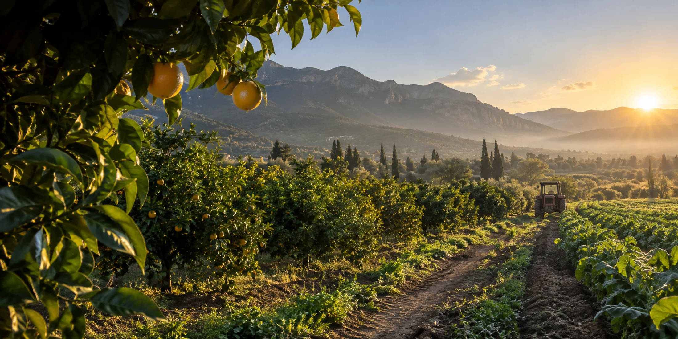 Narenciye bahçesi ve tarım alanını temsil eden görsel